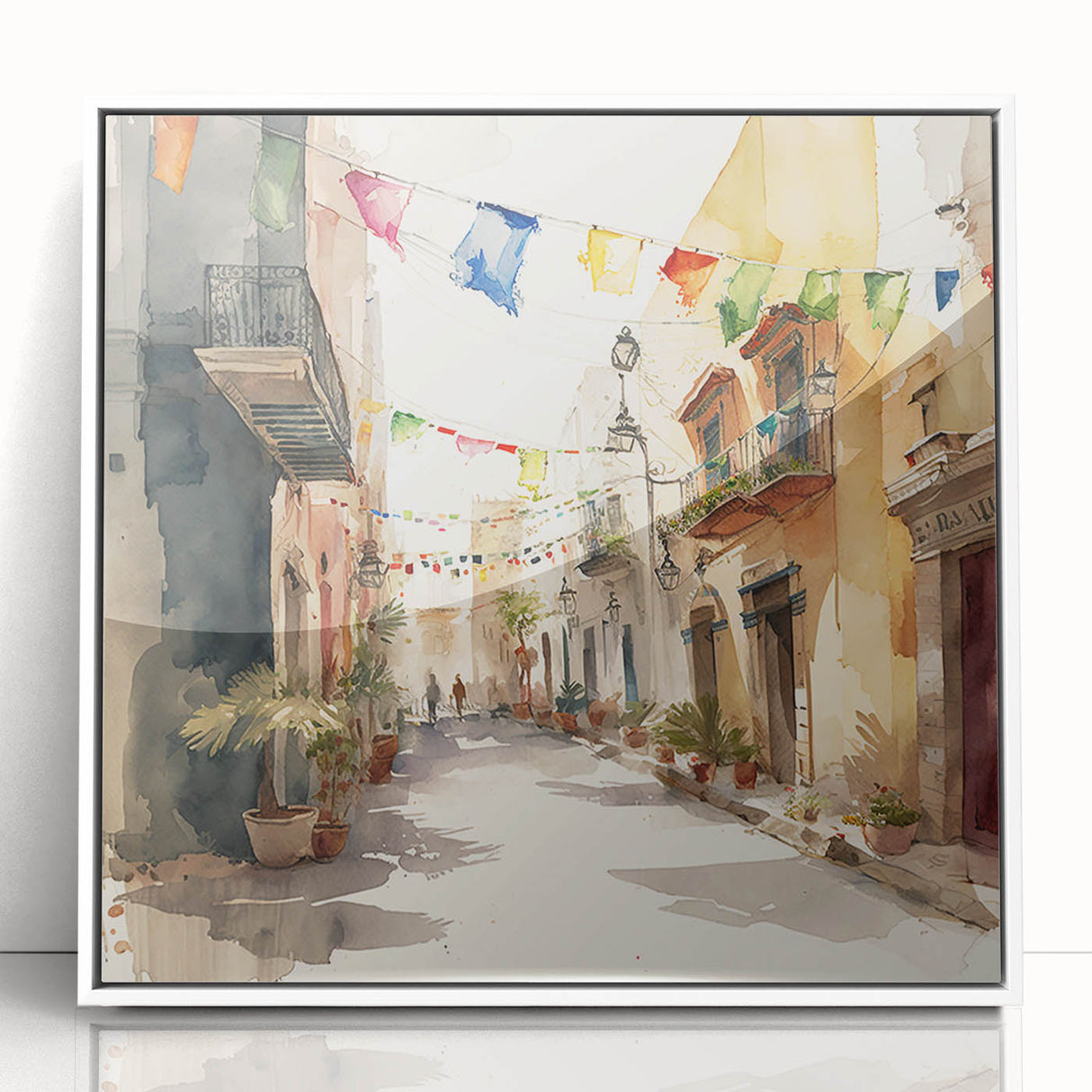 Cinco de Mayo Art Prints - Colorful Mexican Street Scene Wall Decor