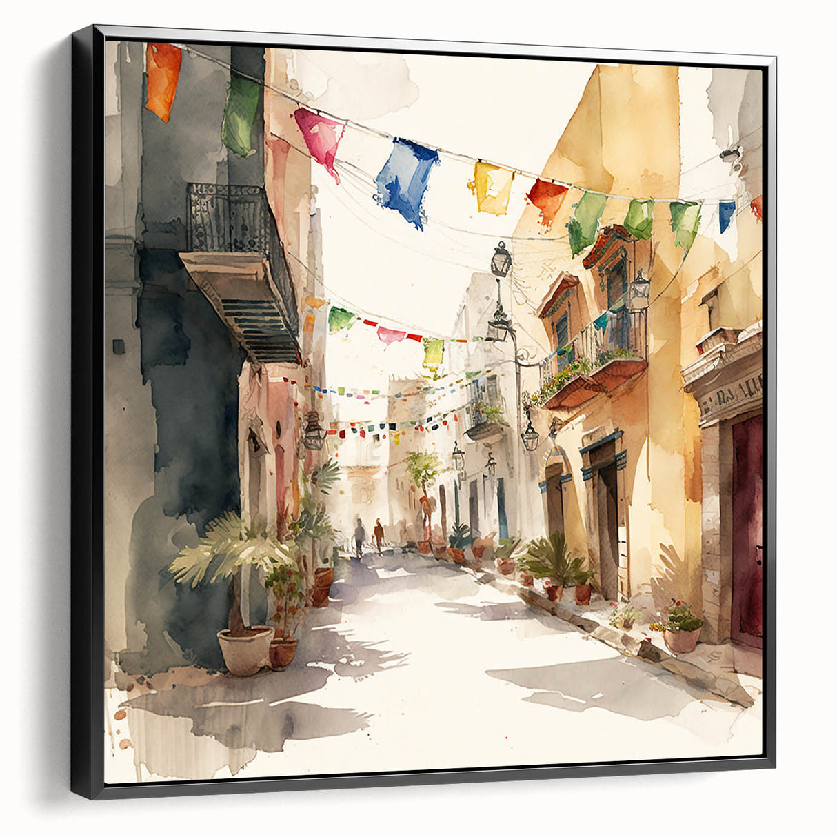 Cinco de Mayo Art Prints - Colorful Mexican Street Scene Wall Decor