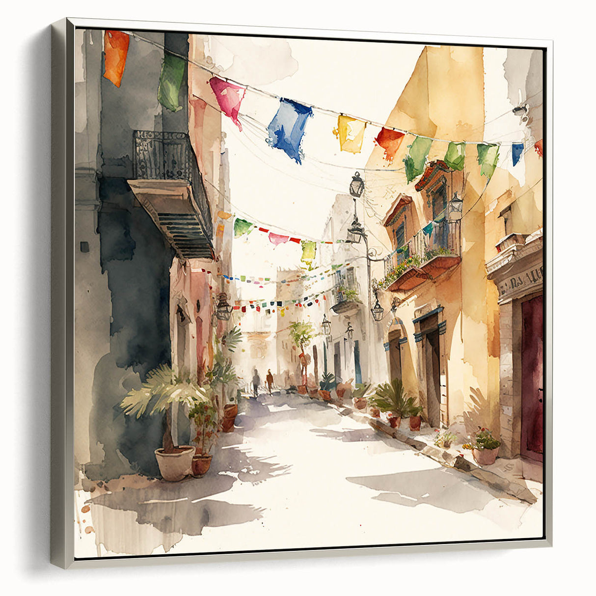 Cinco de Mayo Art Prints - Colorful Mexican Street Scene Wall Decor