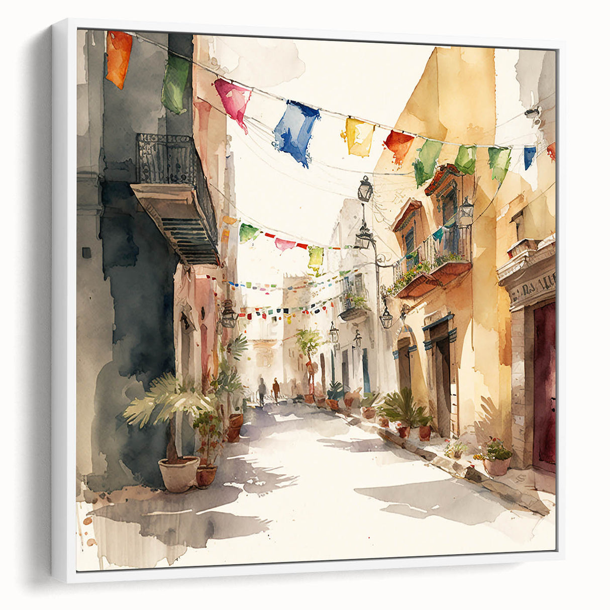 Cinco de Mayo Art Prints - Colorful Mexican Street Scene Wall Decor
