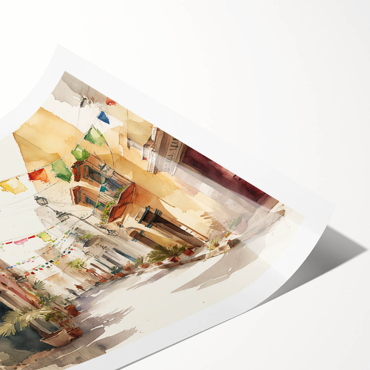 Cinco de Mayo Art Prints - Colorful Mexican Street Scene Wall Decor