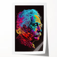 Vibrant Pop Art Canvas - Neon Low-Poly Portrait Wall Art Print