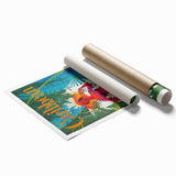 Caribbean Retro Wall Art – Vintage Pan American Poster Print