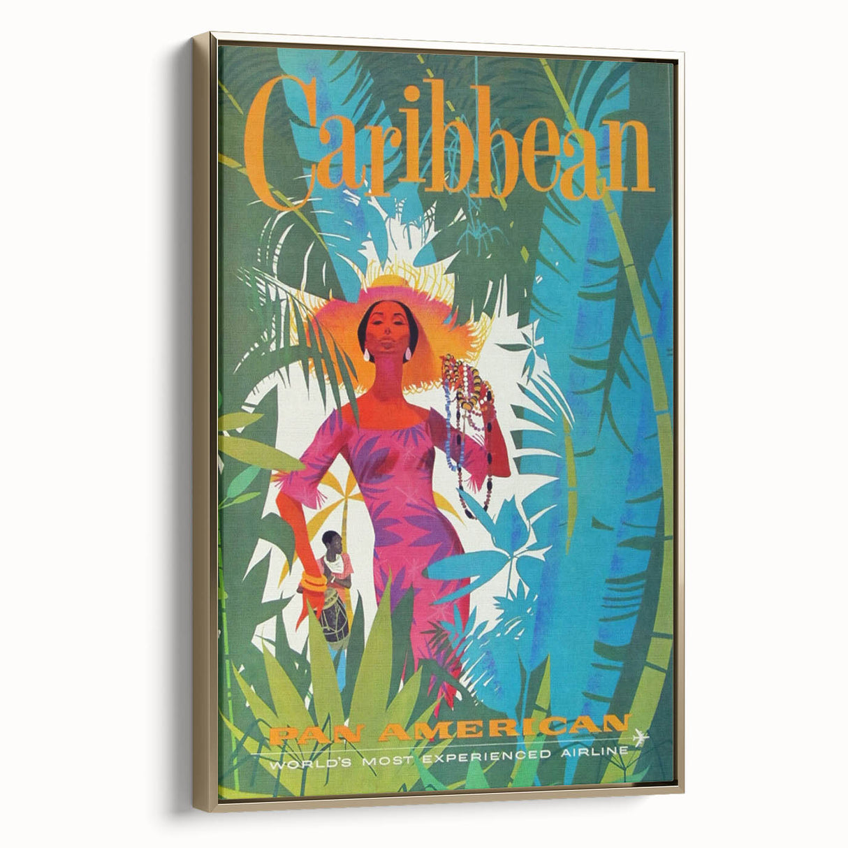 Caribbean Retro Wall Art – Vintage Pan American Poster Print