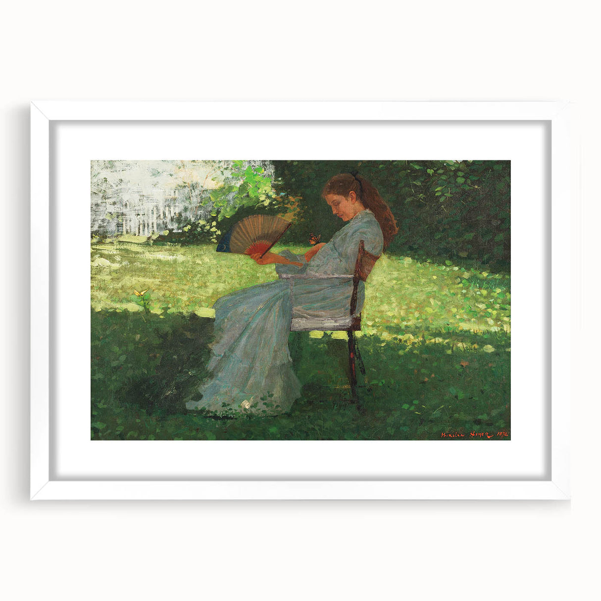 Realism Art Print – The Butterfly by Winslow Homer | Realistic Wall Art