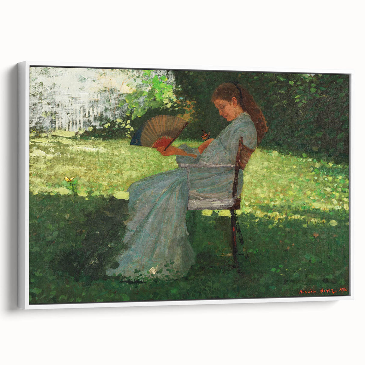 Realism Art Print – The Butterfly by Winslow Homer | Realistic Wall Art