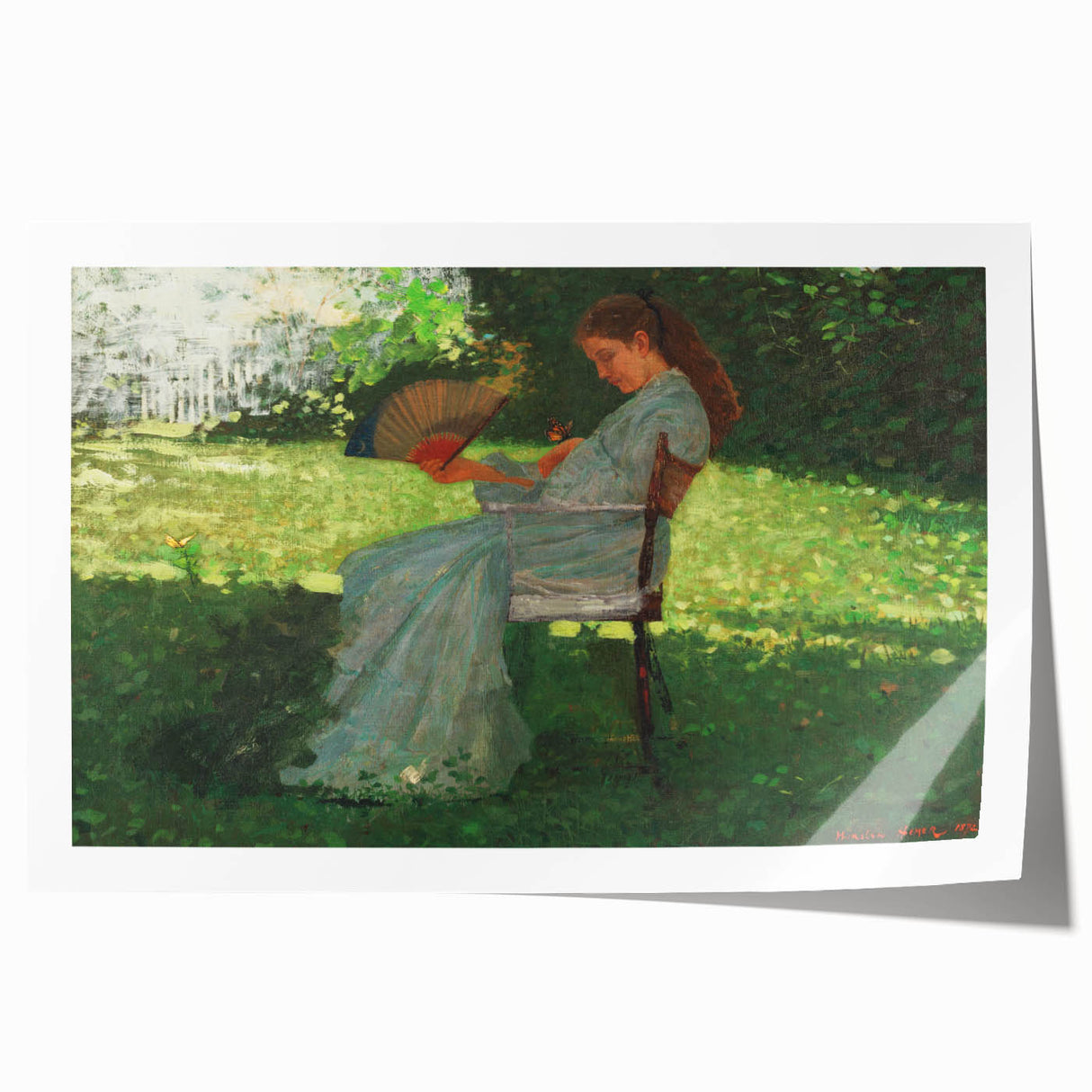 Realism Art Print – The Butterfly by Winslow Homer | Realistic Wall Art