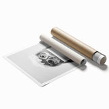 Bathroom Canvas Art - Cute Owl with Toilet Paper Roll