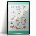 Jungle Animals Kids Educational Wall Art – Learning Poster