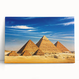 Black and white stretched canvas depicting the Egyptian landscape, ideal for kitchen wall art or bedroom ambiance.