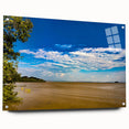Large abstract wall art featuring Ethiopian scenery on acrylic glass, in earthy tones.