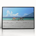 Large abstract wall art depicting a Kenyan scenery in black and white tones on framed acrylic.