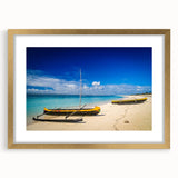 Abstract textured art of a Madagascar scenery in muted earth tones on a gold-framed canvas, ideal for bedroom decor.