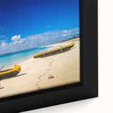 Extra large framed canvas of a textured Madagascar landscape in black with vibrant colorful accents.