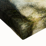 Large art of a monochrome Seychelles landscape on stretched canvas, ideal for bedroom wall decor.