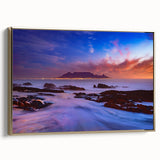 Framed canvas featuring a vintage-style African landscape in muted gold and black tones, ideal for bedroom wall decor.