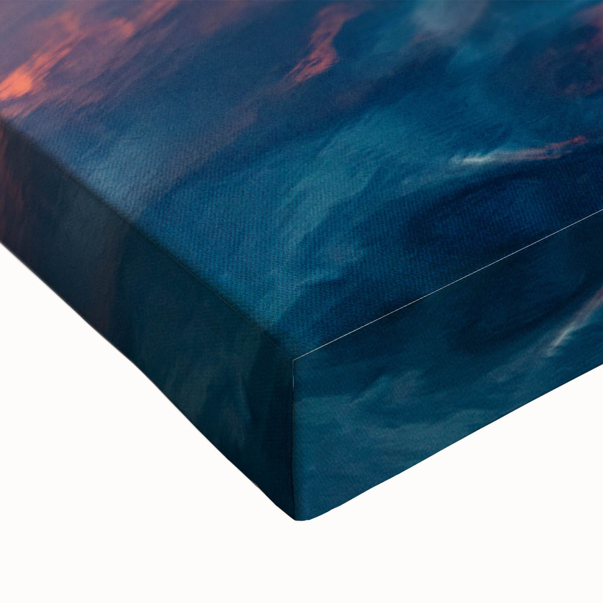 Large art of a black and white Antarctic landscape on stretched canvas, suited for bedroom wall decor.