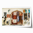 Extra large rolled print of a serene Azerbaijani landscape, featuring soft pastel colors, ideal for dining room wall art.