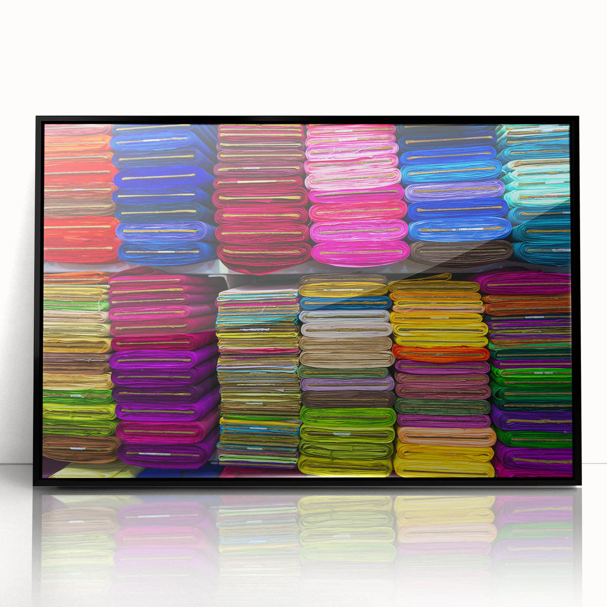 Large abstract wall art of a Bangladesh scenery in muted earth tones on a framed acrylic, ideal for modern living room decor.