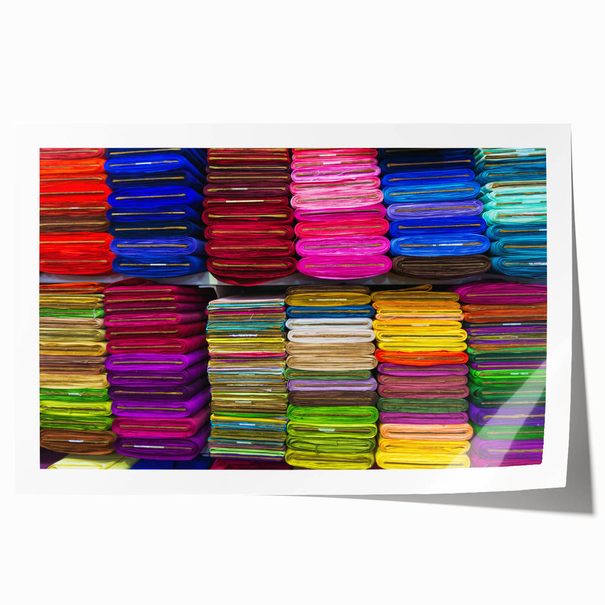 Extra large rolled print of a Bangladesh scenery with lush greenery and floral elements, suitable for dining room wall art.