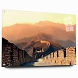 Acrylic print of a Beijing cityscape in muted gray tones, ideal for dining room decor.