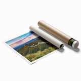 Extra large rolled print of the Great Wall of China in muted earth tones, ideal for classy bathroom wall art.