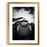Extra large textured abstract art print of Hong Kong skyline in muted gold and gray tones, framed with a gold mat.