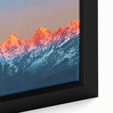Framed canvas featuring a textured, colorful depiction of an Indian landscape in black, ideal for living room decor.