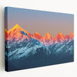Large canvas print of a serene Indian landscape in soft green and blue tones, ideal for kitchen wall art.