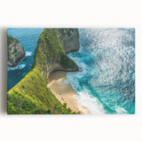Black and white photograph of an Indonesian landscape on large stretched canvas, suitable as kitchen wall art.