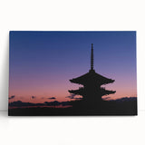 Black and white stretched canvas of Kyoto scenery, ideal for kitchen wall art or bedroom ambiance.