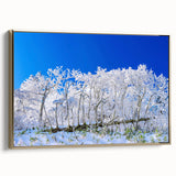 Framed canvas featuring a vintage-style Korean landscape in muted gold and black tones, ideal for bedroom decor.