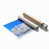 Extra large rolled canvas print depicting vibrant floral scenery in Korea.