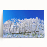 Black and white stretched canvas depicting a tranquil Korean landscape, ideal for kitchen wall art or bedroom ambiance.