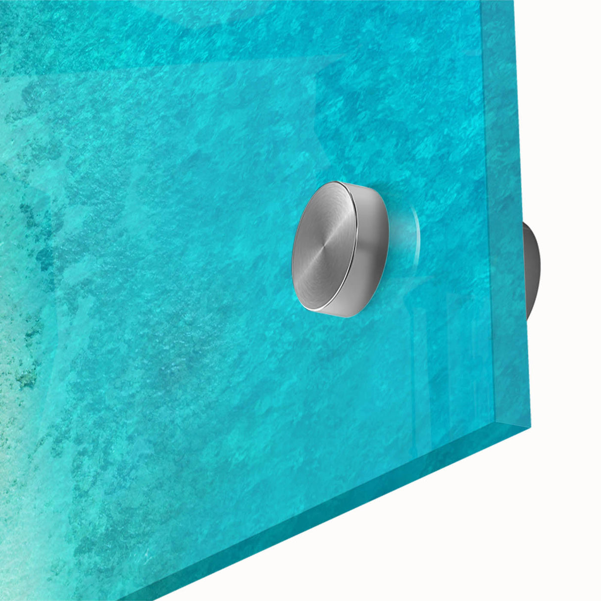 Large abstract wall art of Maldives scenery on acrylic glass.