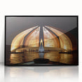 Large abstract wall art featuring a Pakistani landscape in muted earth tones on a framed acrylic print.