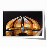 Extra large rolled print of a serene Pakistani landscape with soft pastel colors, ideal for dining room wall art.