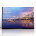 Large abstract wall art depicting a serene Philippine landscape in muted earth tones on a framed acrylic.