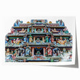 Rolled print of Singapore skyline with soft pastel shades, ideal for art wall dining room.