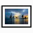 Abstract art print depicting a vibrant, colorful Sri Lankan landscape on a large framed canvas, ideal for living room decor.
