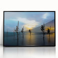 Large abstract wall art of a Sri Lankan landscape in muted earth tones on a framed acrylic.
