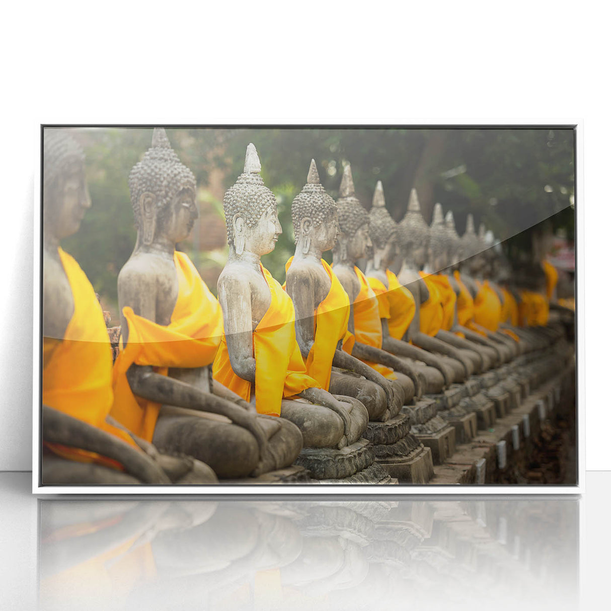 Acrylic print of a serene Thai landscape in pastel shades, ideal for modern art wall decor in a nursery.