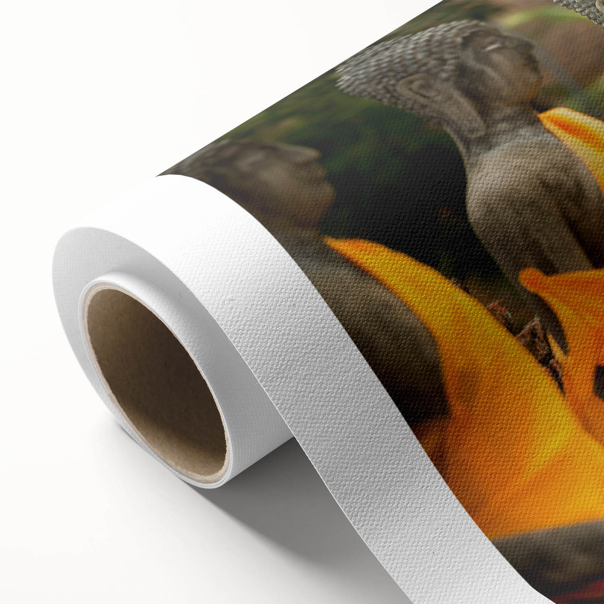 Art Deco poster of a serene Thai landscape in pastel shades on rolled canvas, ideal for nursery wall art.