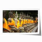 Extra large rolled print of a serene Thai landscape with lush greenery and vibrant flowers, ideal for dining room decor.