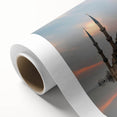Art deco poster of a serene Turkish landscape in soft pastel shades on rolled canvas, ideal for nursery wall art.