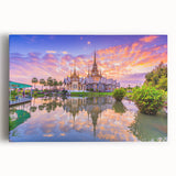 Black and white photograph of a Vietnamese landscape on stretched canvas, suitable for kitchen art.