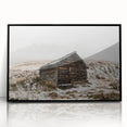 Large abstract wall art depicting Adelaide scenery in muted earth tones, framed in black acrylic.
