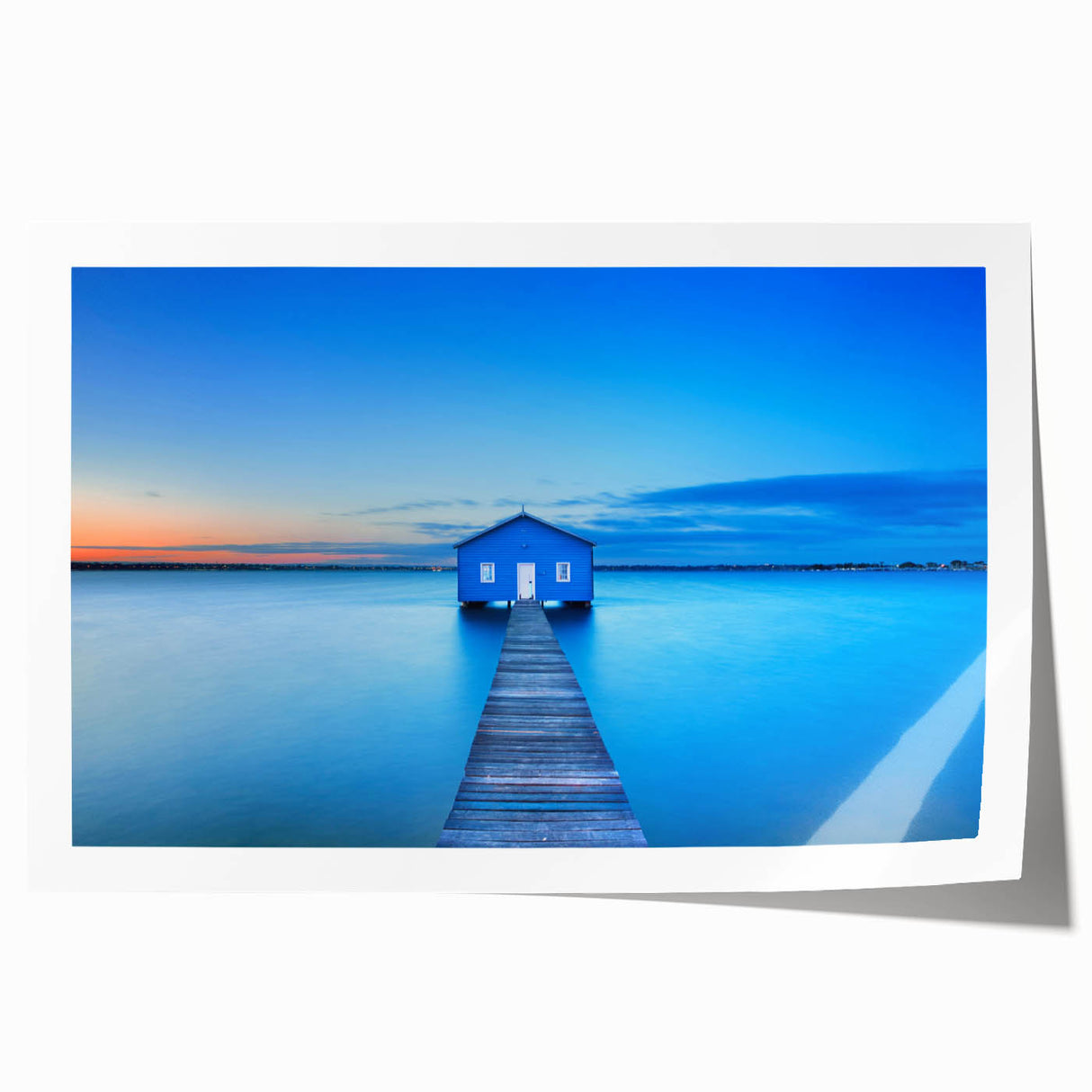 Rolled print of Perth, Australia scenery with soft pastel colors, ideal for art wall dining room.