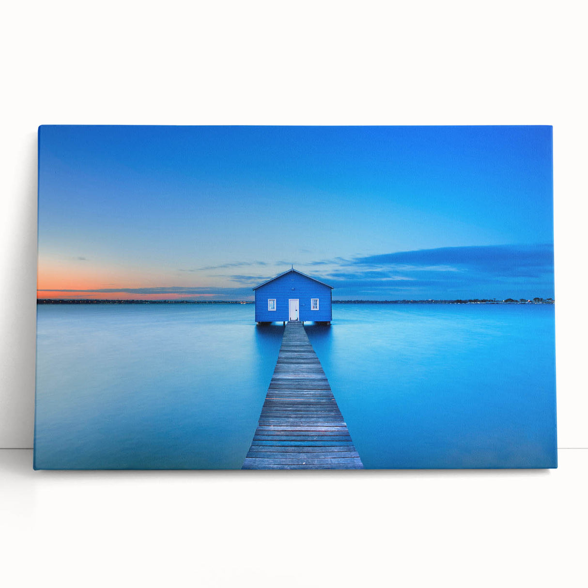 Black and white stretched canvas of Perth skyline, ideal for kitchen wall art or bedroom ambiance.
