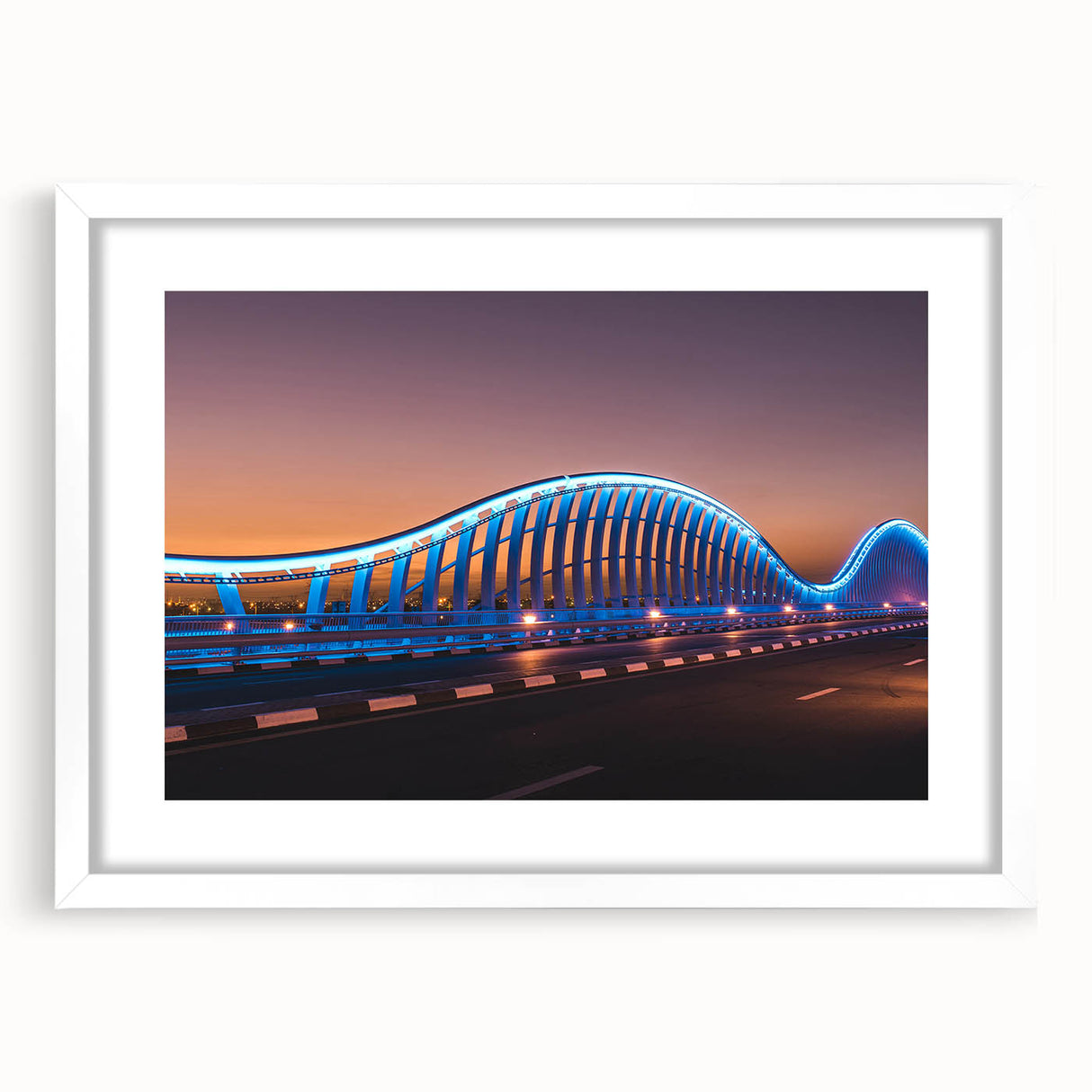 Textured art depicting an abstract interpretation of the Sydney skyline in cool blue and gray tones.